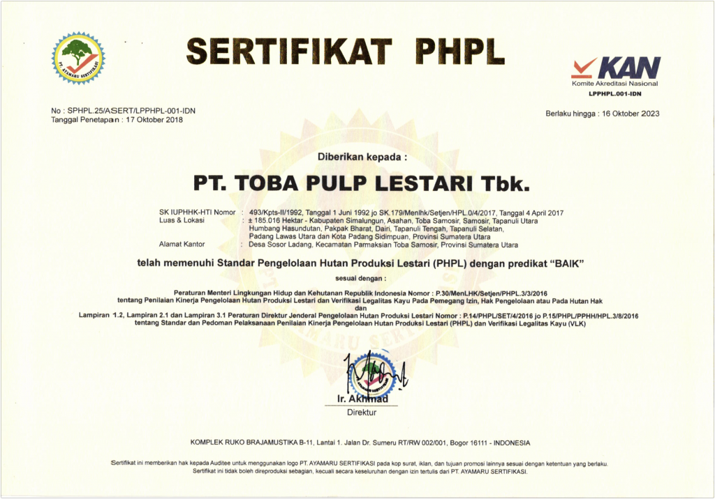 PHPL - 2023 - PT Toba Pulp Lestari Tbk.